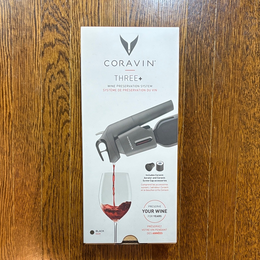 Coravin Three+ Wine Preservation System - Black